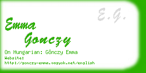 emma gonczy business card